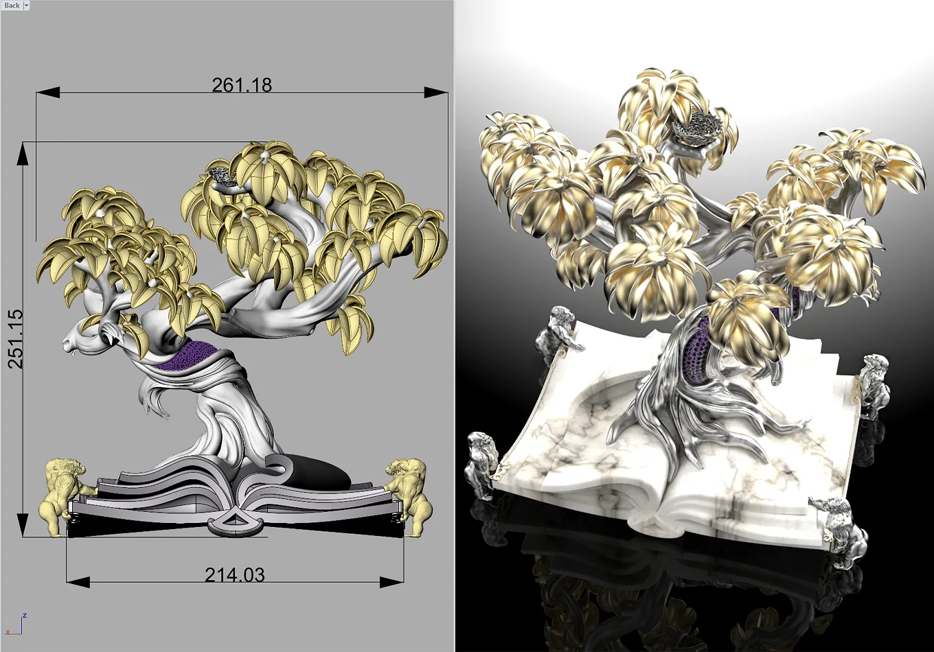 Sculpture 3D model | 3d cad jewelry design | Olertis | US