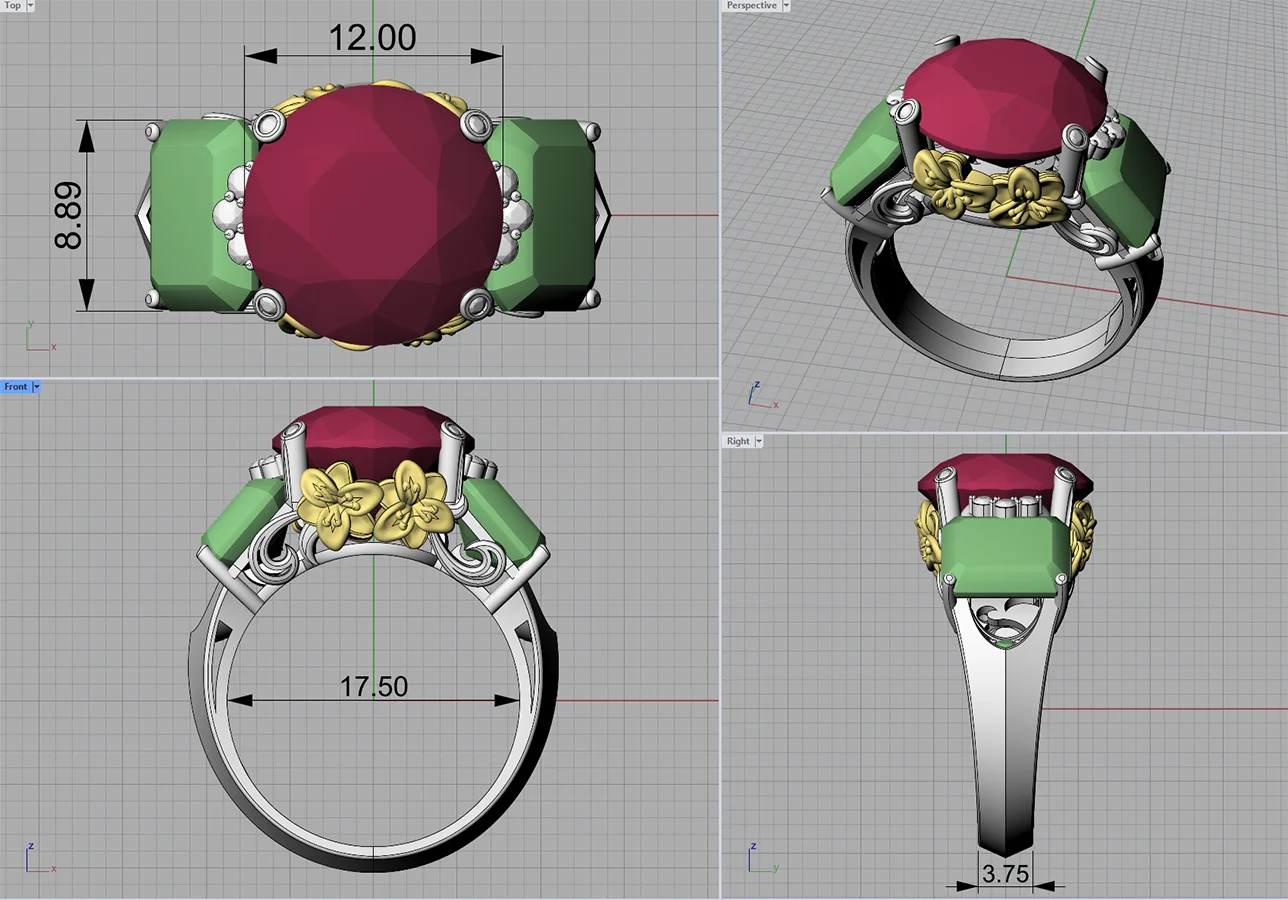 Ring 3D model | 3d cad jewelry design | Olertis | US