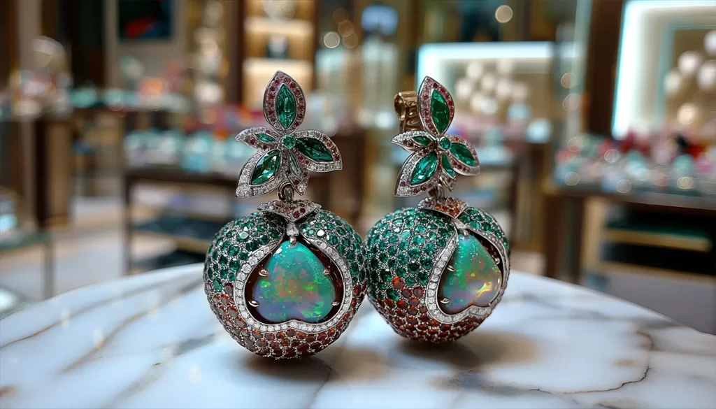Natural Ethiopian opal earrings | Olertis | US
