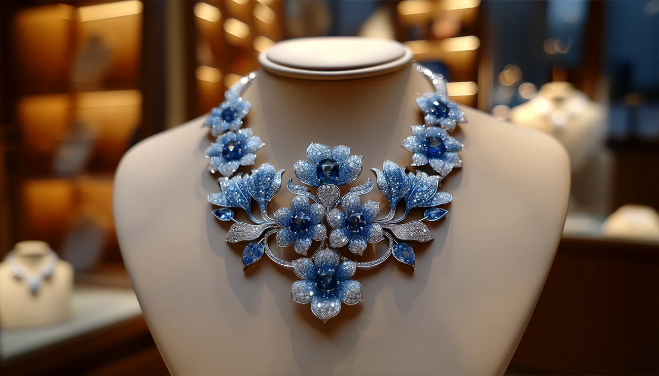 Natural Blue Sapphire Necklace | Olertis | US