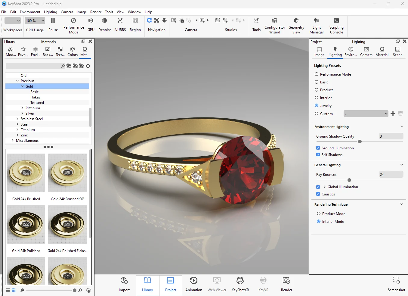 CAD Rendering of Custom Jewelry Ring. Cutting-Edge CAD Rendering Course From GJEPC And IIGJ: A New Step In The World Of Jewelry Design. News