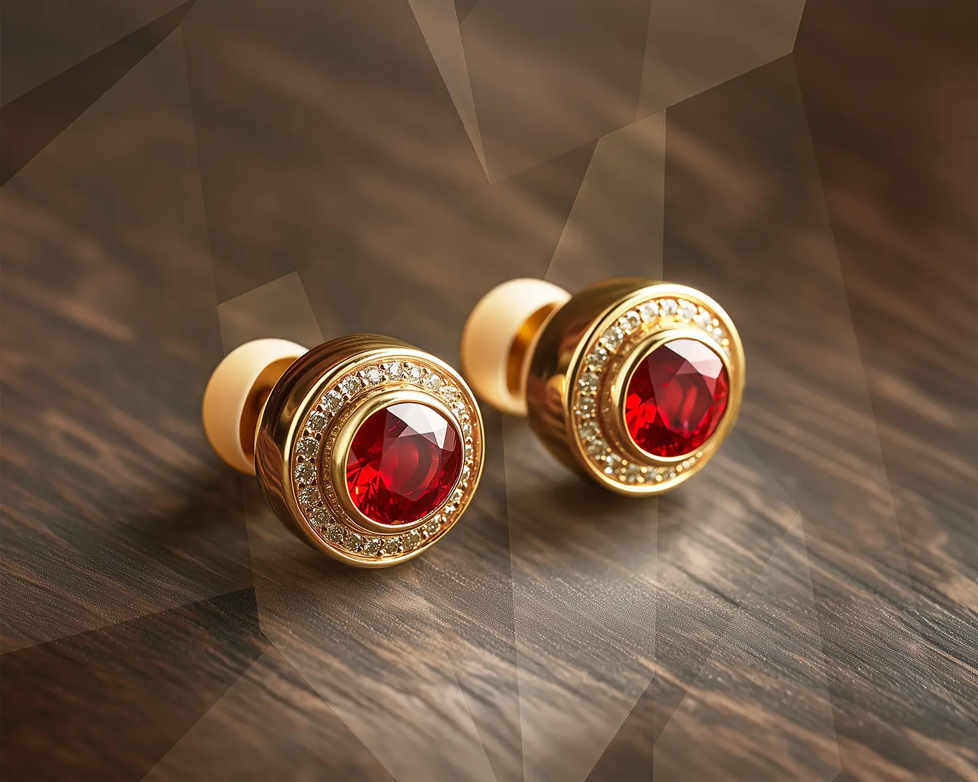 Gold Ruby and Diamond Bluetooth Earbuds. The Marriage of Innovation and Elegance: How Does the Future of Digital Jewelry Look Like? US