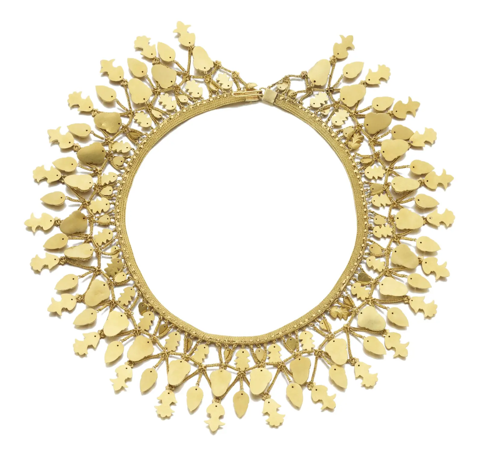 Giacinto Melillo Gold necklace made of yellow gold. Sotheby’s Geneva to Present Rare Vintage Jewels on November 13. US