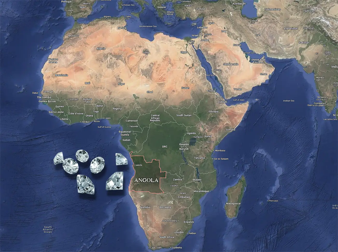 Angola map diamonds mine. Angola Hits New Diamond Heights and Looks Toward 2025 Innovations. US