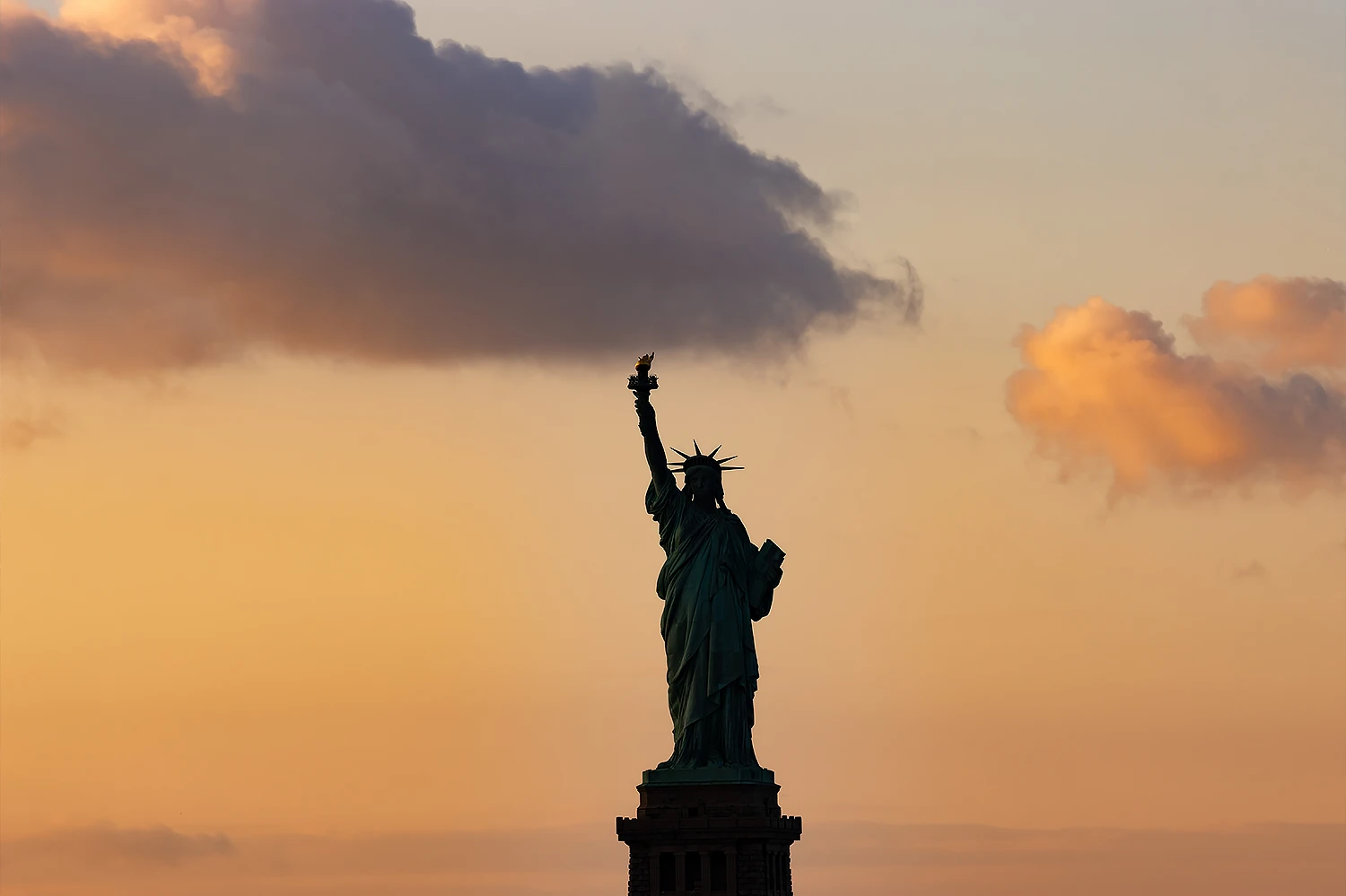 Statue of Liberty at sunset. Where All the Gold Comes From: TOP Countries. US