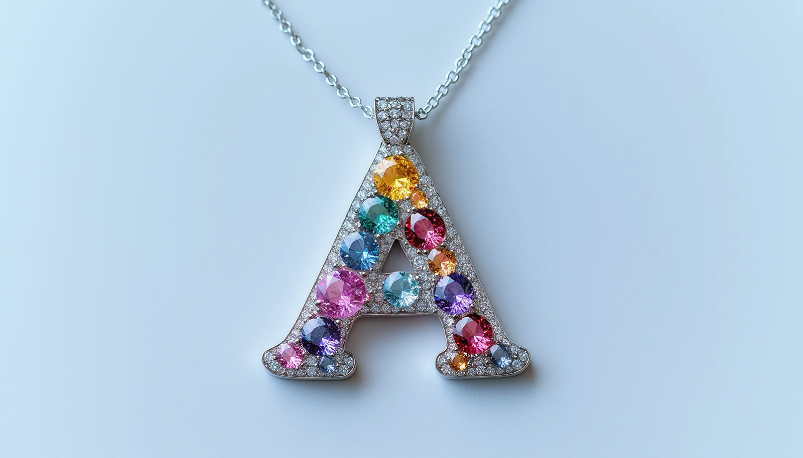 Gold letter A Pendant with different gemstones. The Perfect Jewelry to Make Your Loved Ones Smile on February 14. News