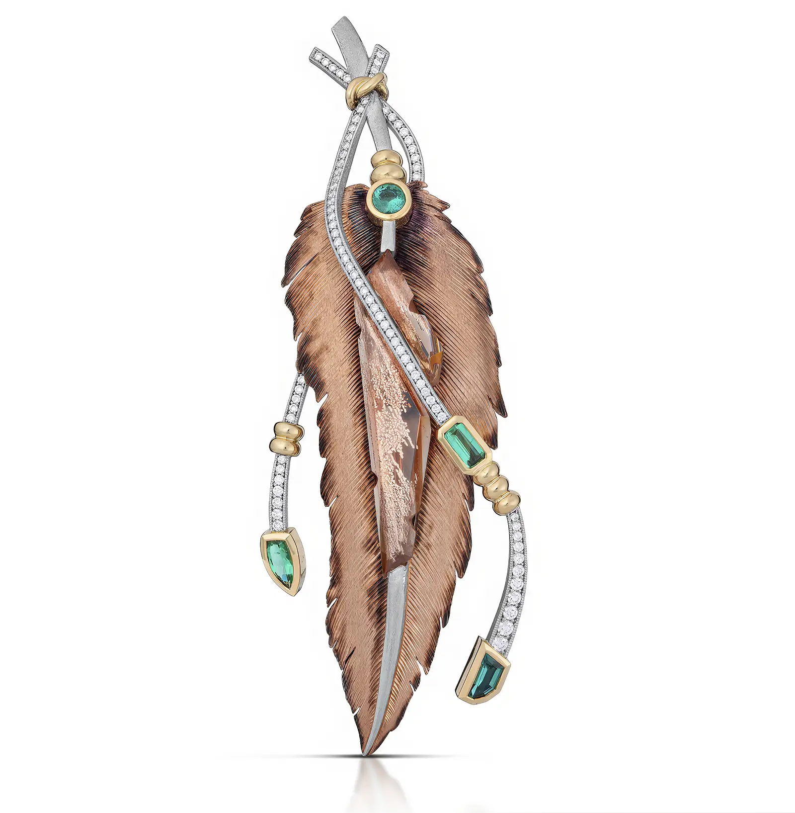 Spectrum Buyer’s Choice Award Winner. 'Whisper of the Ancestors' lapel pin. From Price-Focused Buyers to Award-Winning Gems: AGTA GemFair Recap. News