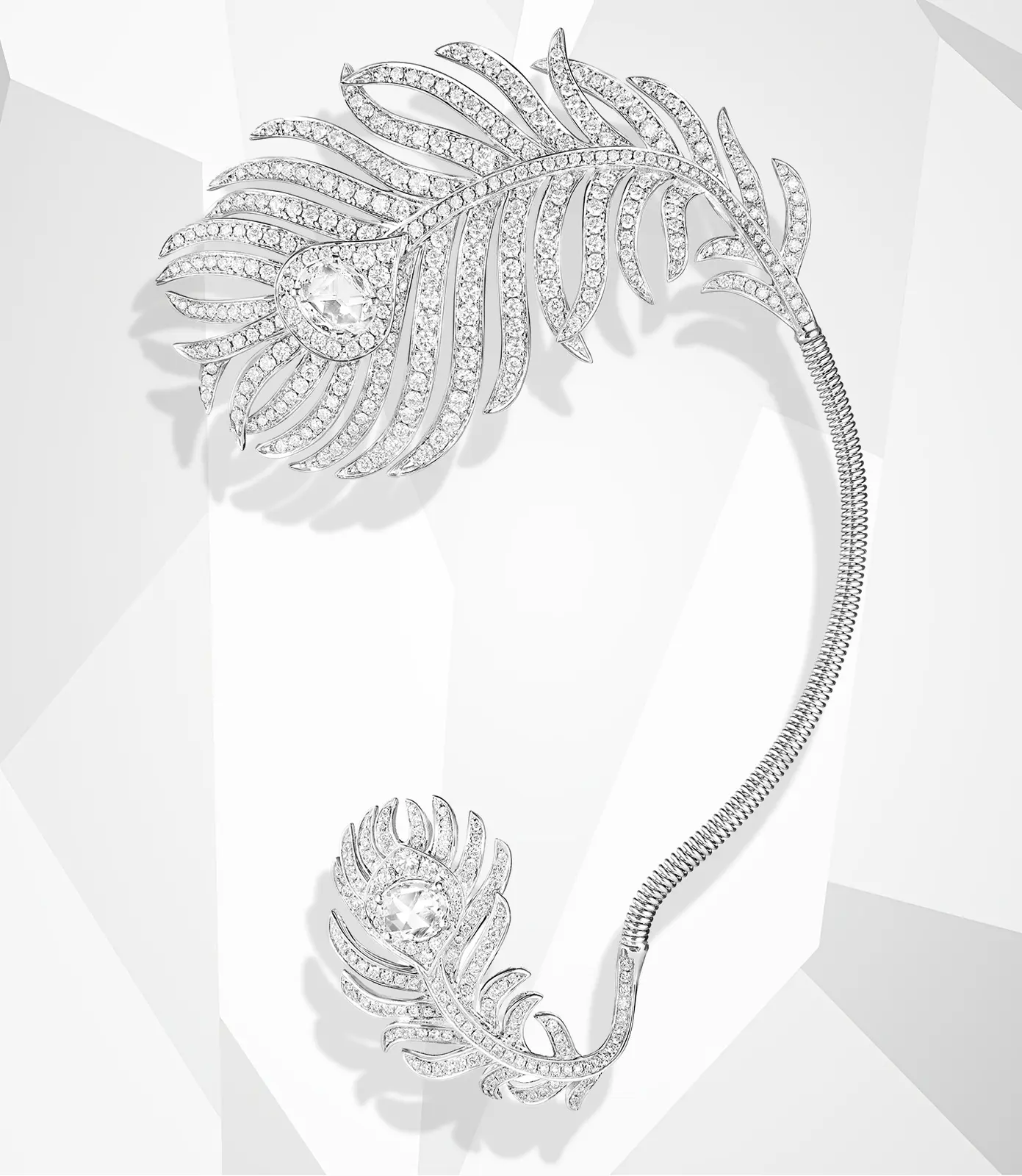 Boucheron Plume de Paon diamond ear jewelry. The 6 Most Stunning Jewelry Moments from the 2025 Oscars—For Both Women & Men. News