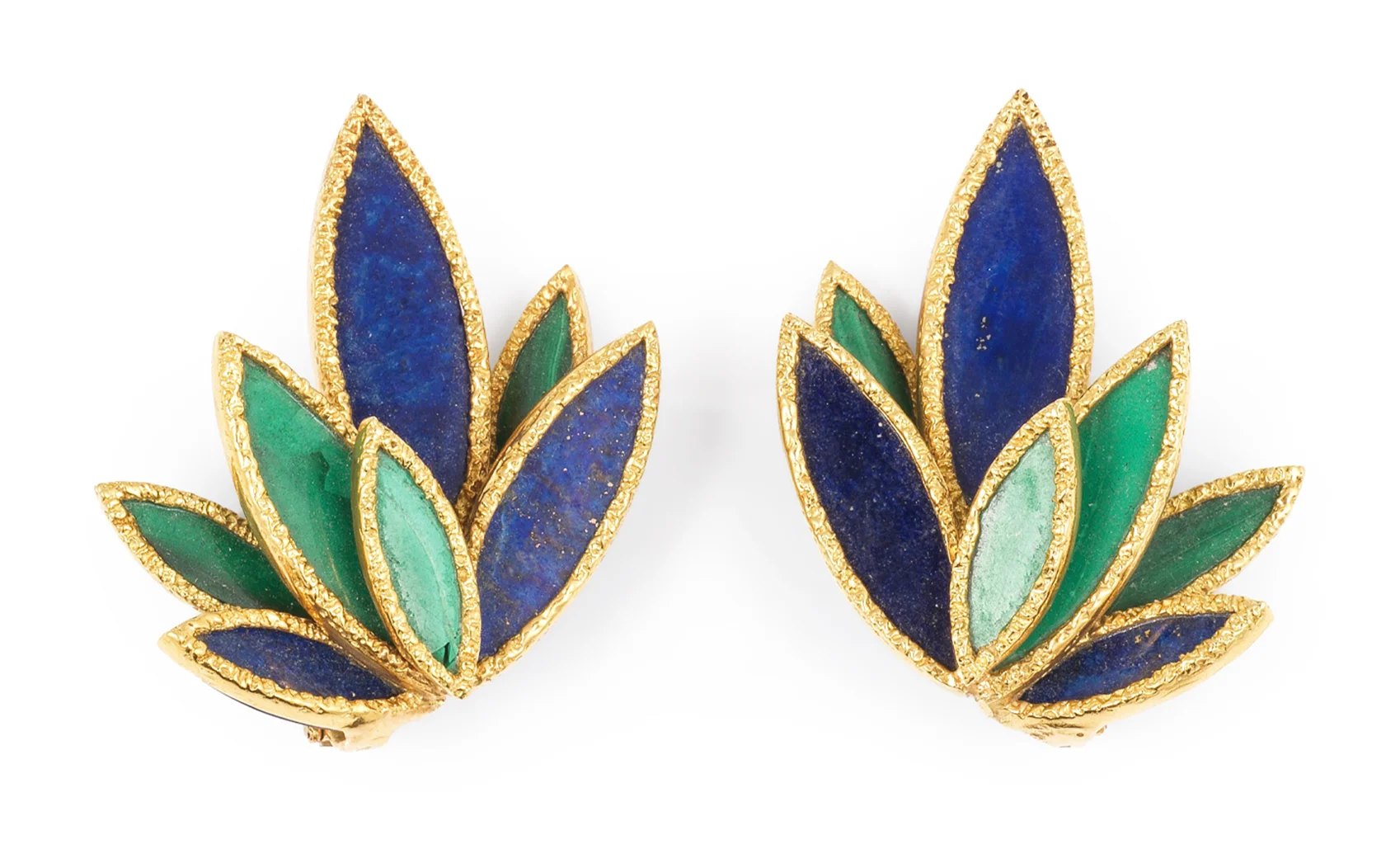 Bonhams Brings the Past to Life with Chaumet’s Hidden Jewels. News | Olertis Chaumet Pair of Malachite and Lapis Lazuli Earclip Earrings. Circa 1970. Bonhams Brings the Past to Life with Chaumet’s Hidden Jewels. News