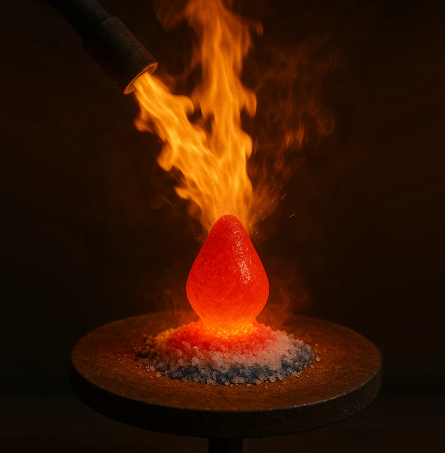A Short Guide to Synthetic Gemstones and Imitants. News | Olertis Melting mineral powders in a flame on a rotating platform to create sapphire or spinel. A Short Guide to Synthetic Gemstones and Imitants. News