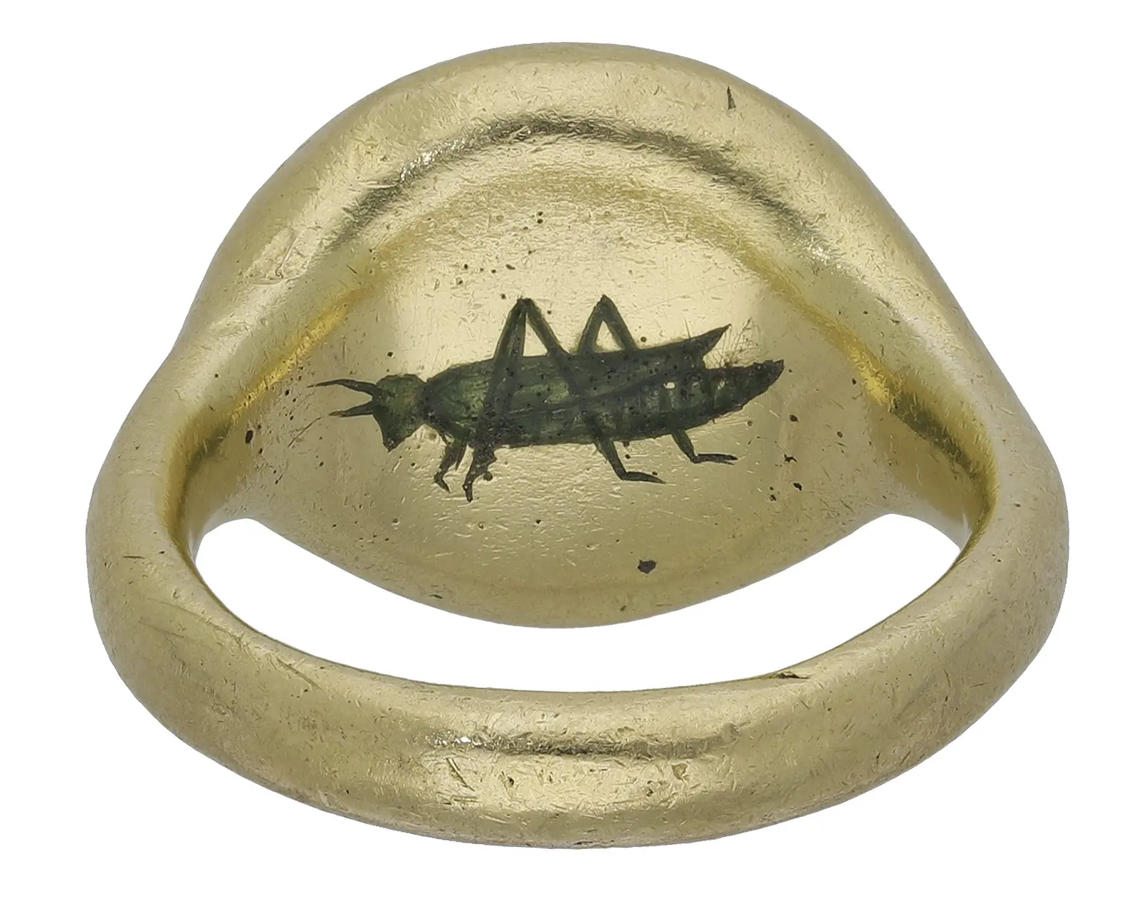 An Unusual 16th-Century ‘Gresham Grasshopper’ Ring Will Be Sold in the United Kingdom. News | Olertis Ring seal, bottom view. An Unusual 16th-Century ‘Gresham Grasshopper’ Ring Will Be Sold in the United Kingdom. News