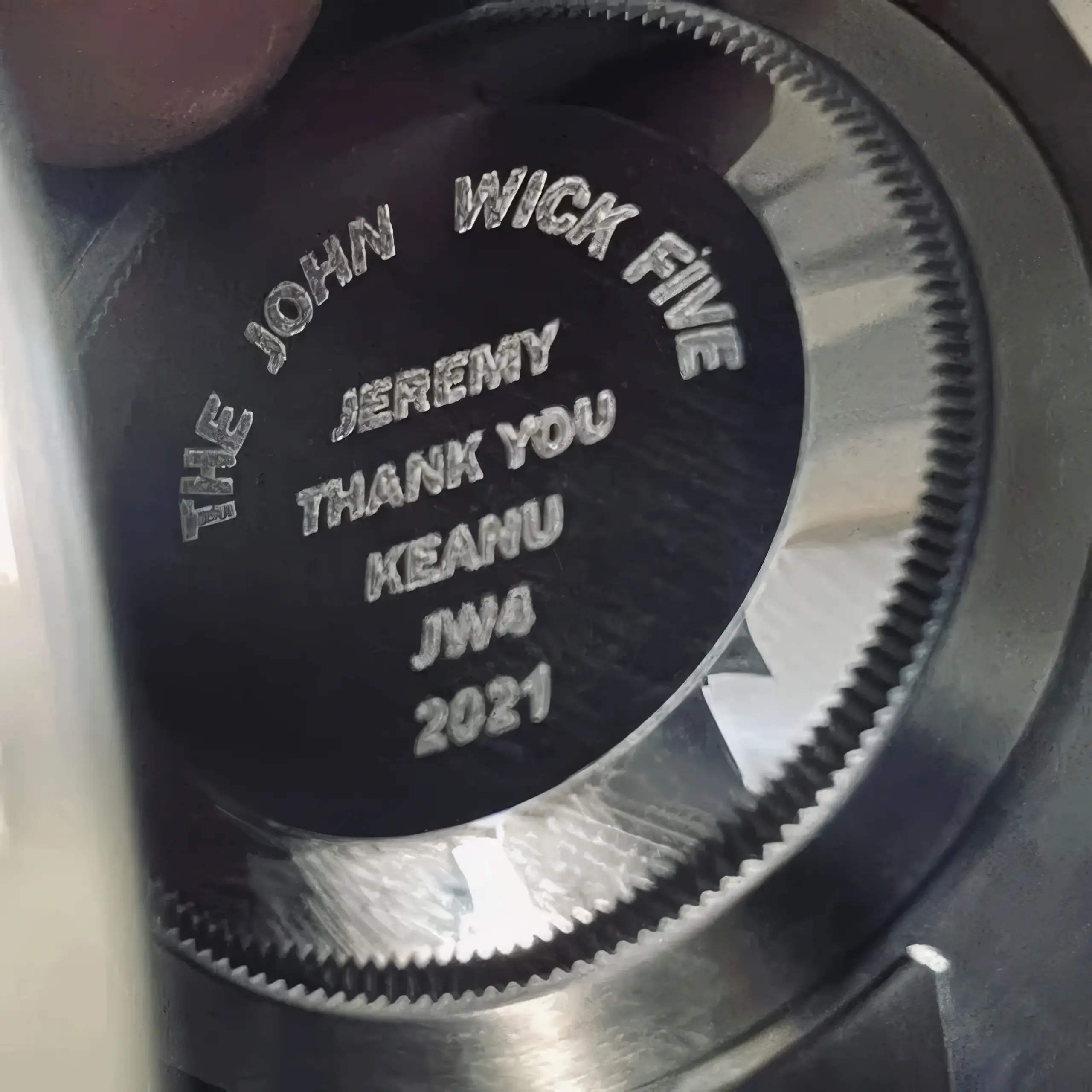 Engraving on the back of the watch 