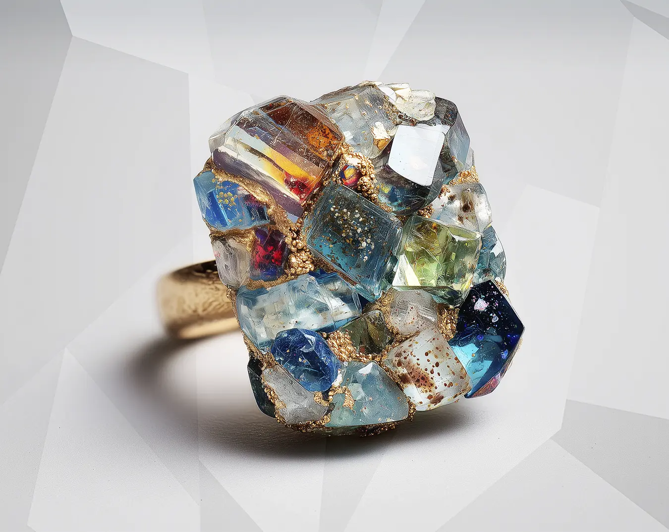 Gold ring with rough crystal gemstones. Landfill Mining: Can Your Next Jewelry Piece Come from Trash? News