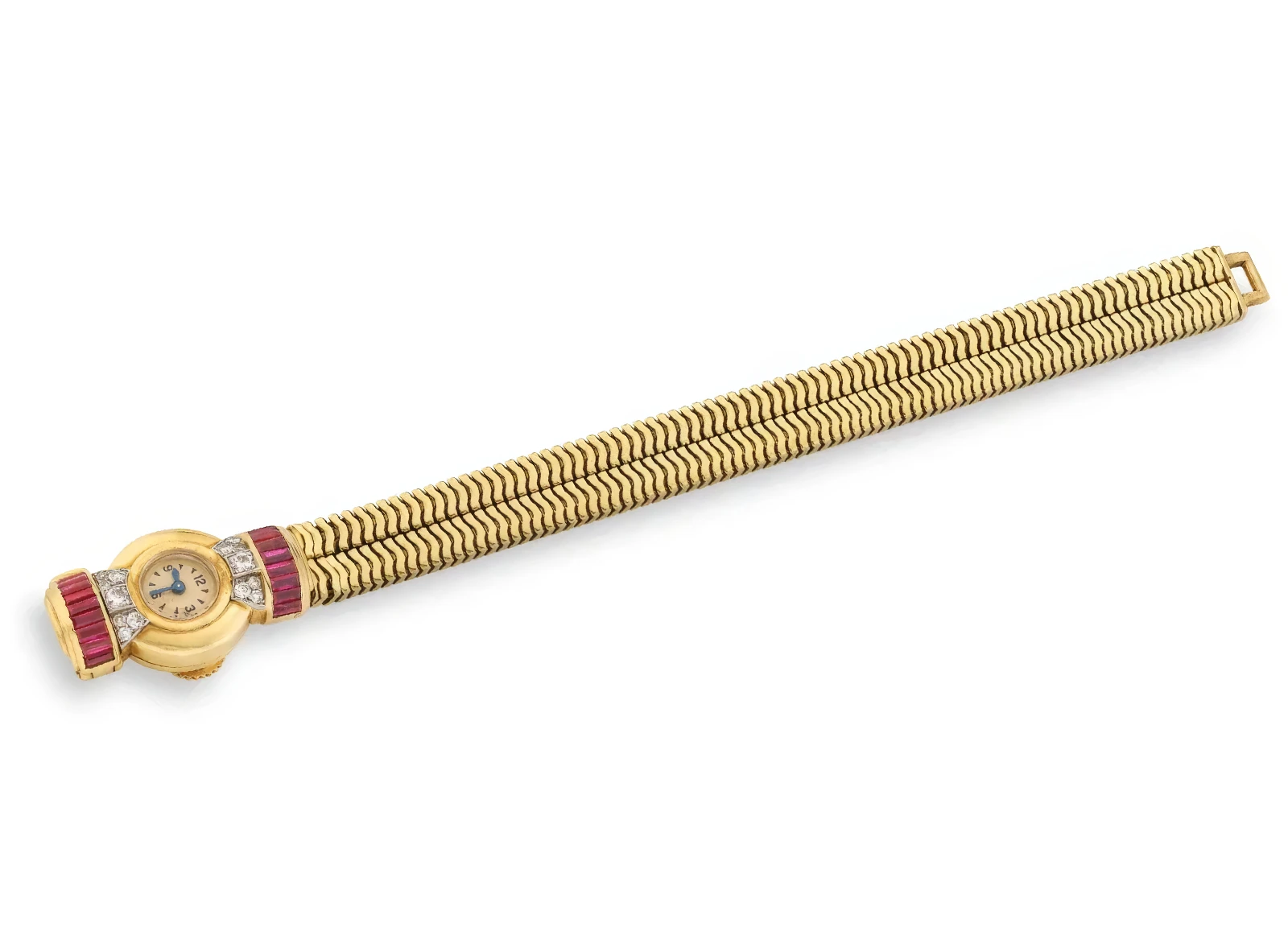 Vanderbilt Jewels From the Gilded Age Will Be Auctioned in Geneva. News | Olertis Cartier gold wristwatch adorned with rubies and diamonds. Vanderbilt Jewels From the Gilded Age Will Be Auctioned in Geneva. News