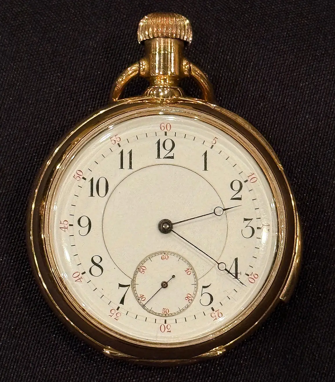 The front of the 18-karat gold Jules Jürgensen watch. The Isidor Straus Titanic Pocket Watch Sold for 2.33M Dollars — A Record-Setting Piece of History. News.
