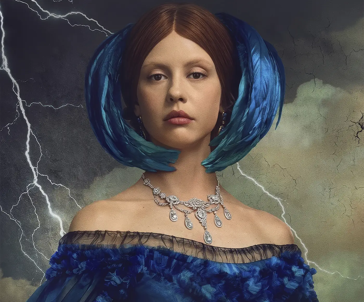 The archival 'Wade' necklace, circa 1900, is worn by Mia Goth as Elizabeth Lavenza in the Frankenstein film. How Tiffany Jewelry Brought Guillermo del Toro’s Frankenstein to Life. News.